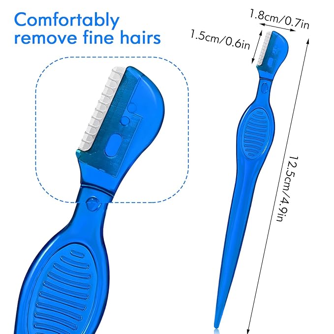 60 Pieces Eyebrow Razor Eyebrow Knife Eyebrows Shaper Trimmer Shaver Facial Hair Razor Tool for Christmas Valentine's Day Giving (Assorted Colors)