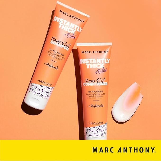 Marc Anthony Instantly Thick Biotin Conditioner, 8.45 oz - Volumizing & Moisturizing Hair Product for Thin, Flat or Dry Hair - Paraben-free, Sulfate-free, Phthalate-free (Pack of 2)
