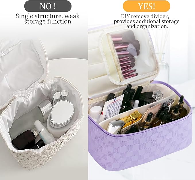 Large travel makeup bag makeup