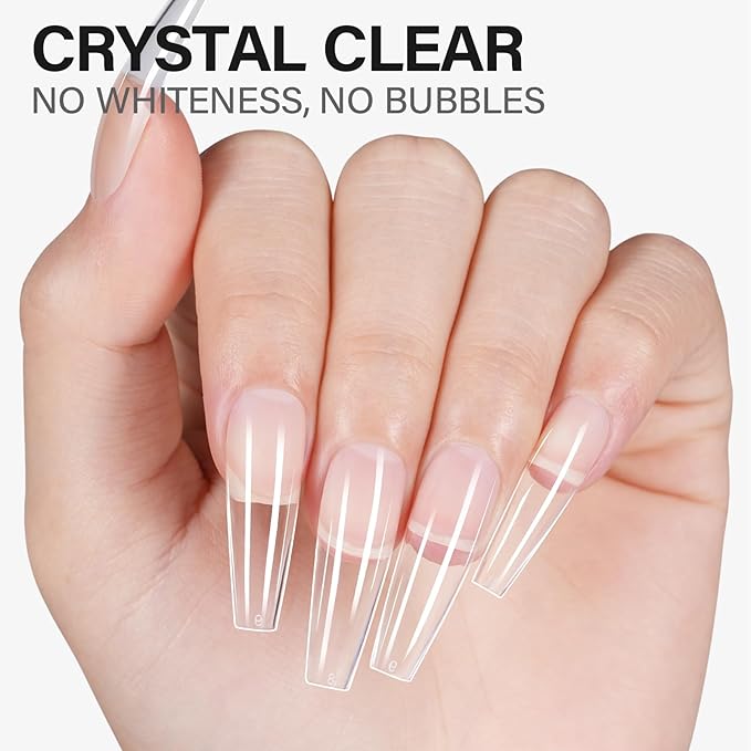 AILLSA Solid Gel Nail Glue for Nail Tips Super Strong Gel Glues Professional Fake Acrylic Soft Nails Glue U V Lamp Curing Needed - Long Lasting 15g / 0.5fl.oz