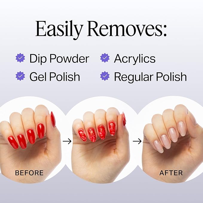 Nailboo 100% Acetone Nail Polish Remover, Gel Polish Remover for Nails, Pure Acetone Polish and Dip Powder Remover, Nail Salon Quality Removal, 16 Fl Oz