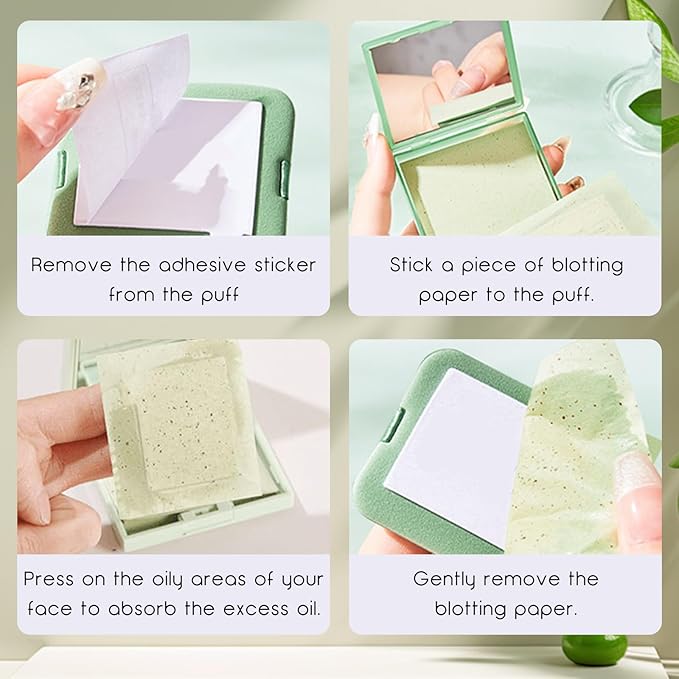 200 Oil Blotting Sheets for Face, Portable Oil Tea, 200)