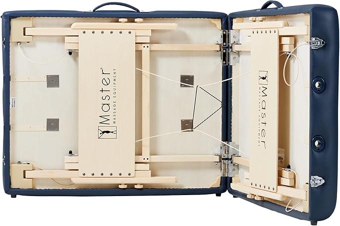 Master Massage Coronado Portable Massage Table Pro Package- Adjustable Height, Working Capacity of 750 lbs. and 3-Inch Foam Cushioning- Tattoo Bed, Lash Table- Royal Blue