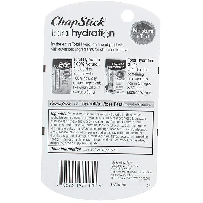 ChapStick Total Hydration Rose Petal 0.12 oz