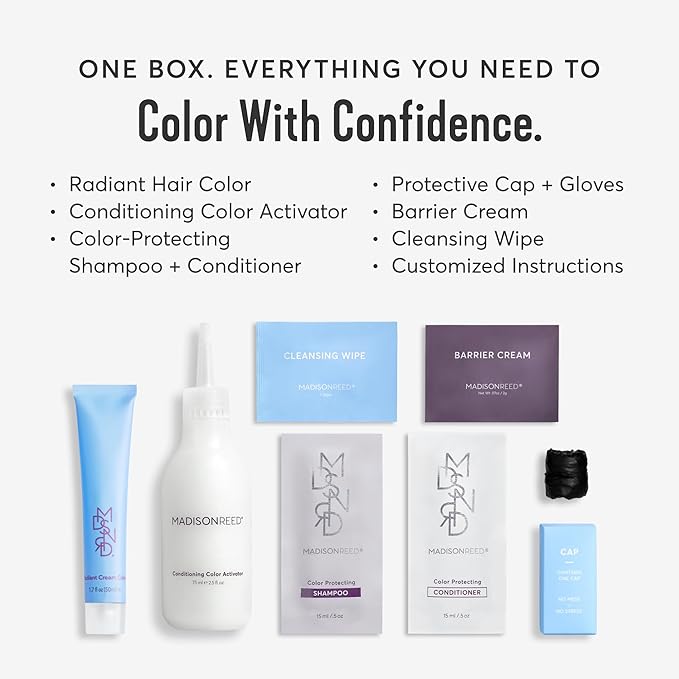 Madison Reed Radiant Hair Color Kit | 4NMG Darkest Mahogany Brown (Bolzano) for 100% Gray Hair Coverage | Salon Quality Permanent Hair Dye | PPD-Free & Ammonia-Free | (Packaging May Vary) 2 Pack