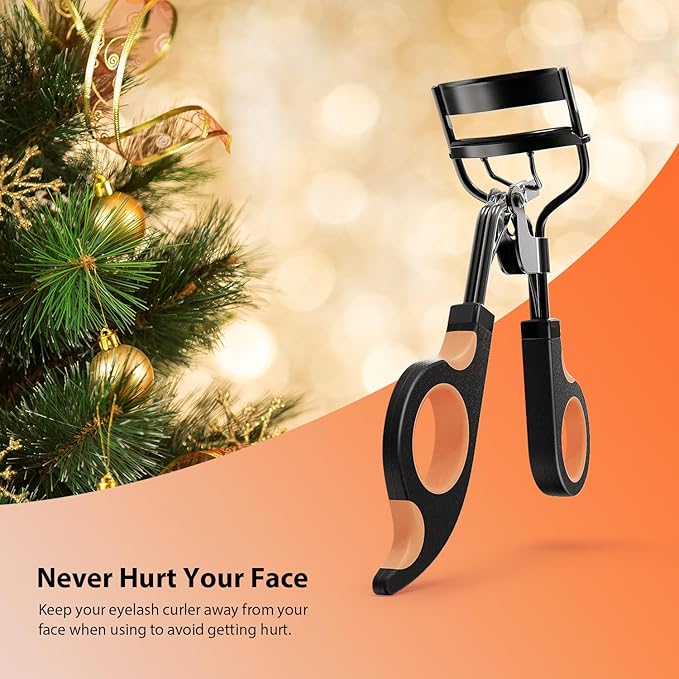 Kaasage Eyelash Curler with Pads, Lash Curler with 5 Extra Silicone Replacement Pads, Achieve Perfect Curls in 5 Seconds