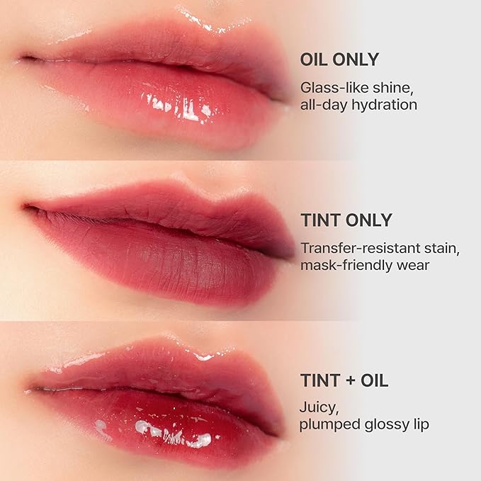 Epielle Herg Dual Lip Tint & Oil Raspberry Love & Watermelon Sugar, Double-Ended 2-in-1 Korean Lip Tint & Lip Plumper, Long-Lasting, Stocking Stuffers, Thanksgiving Essentials