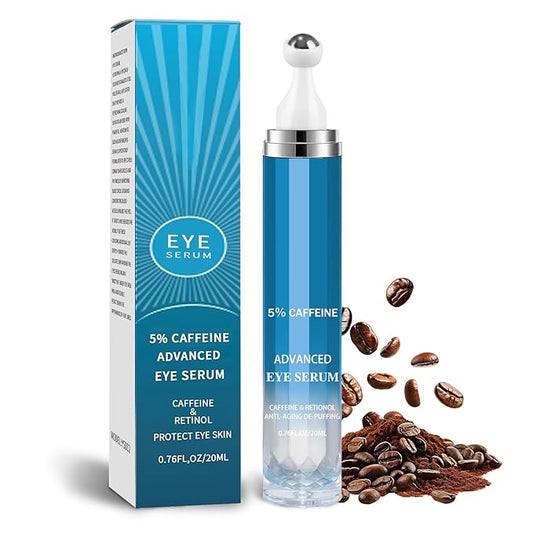 Caffeine Under Eye Cream for Dark Circles Eye Cream for Puffiness and Bags Under Eyes,Eye Roller for Puffy Eyes and Firming,Wrinkle Reducing Crema Para las Ojeras