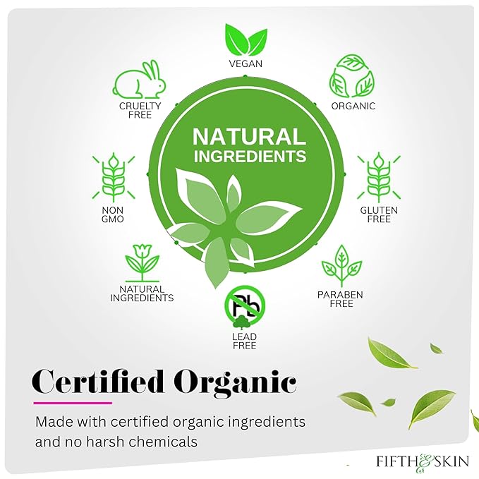 Fifth & Skin BOTANICAL Lipstick (POMEGRANATE) | Vegan | Natural | Organic | Certified Cruelty Free | Paraben Free | Petroleum Free | Healthy | Moisturizing | Vibrant Color that's Good for your Lips!