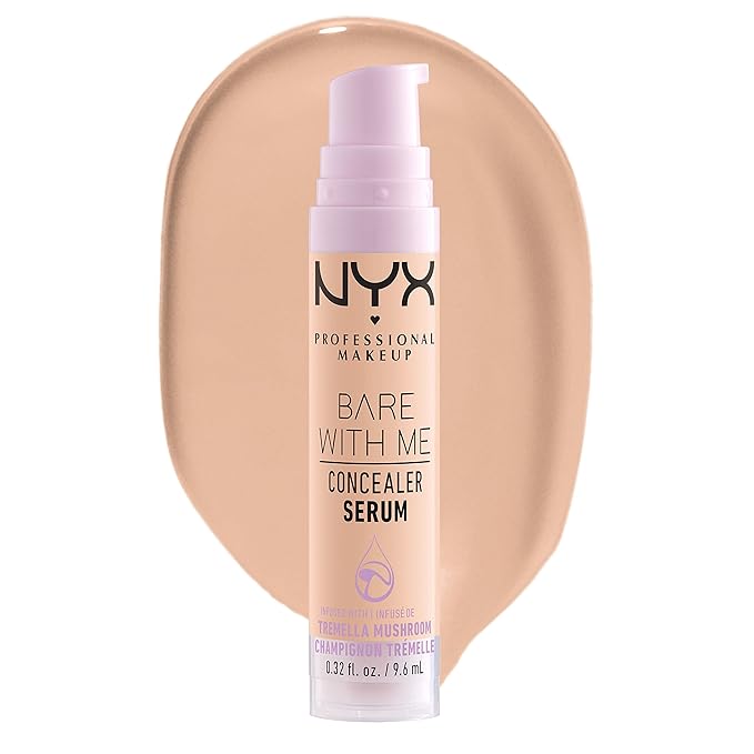 NYX PROFESSIONAL MAKEUP Bare With Me Concealer Serum, Concealer Makeup For Up To 24Hr Hydration - Vanilla