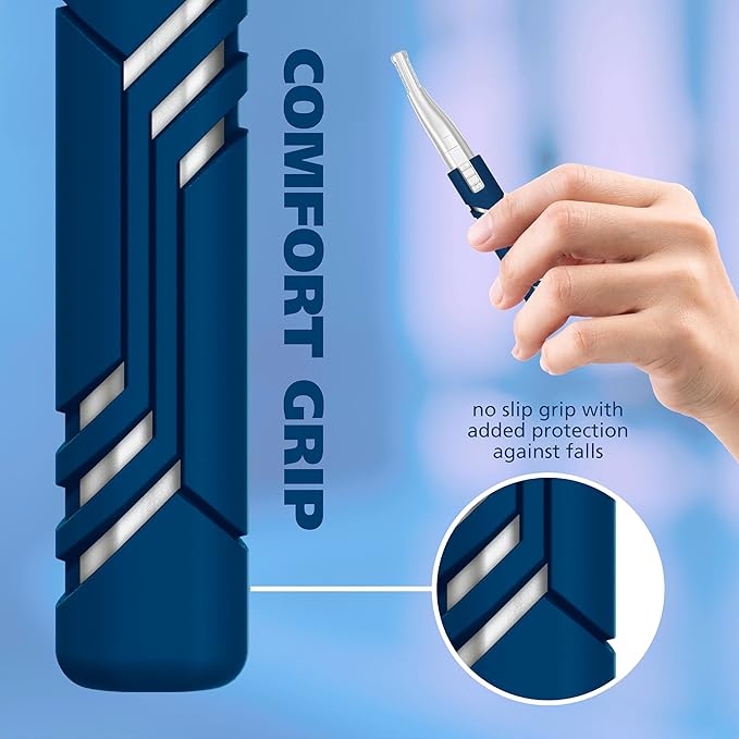 Wahl DualTech® Lithium Battery Dual Sided Eyebrow, Bikini, and Facial Hair Removal Trimmer for Women with Rubber Grip – Model 3026636