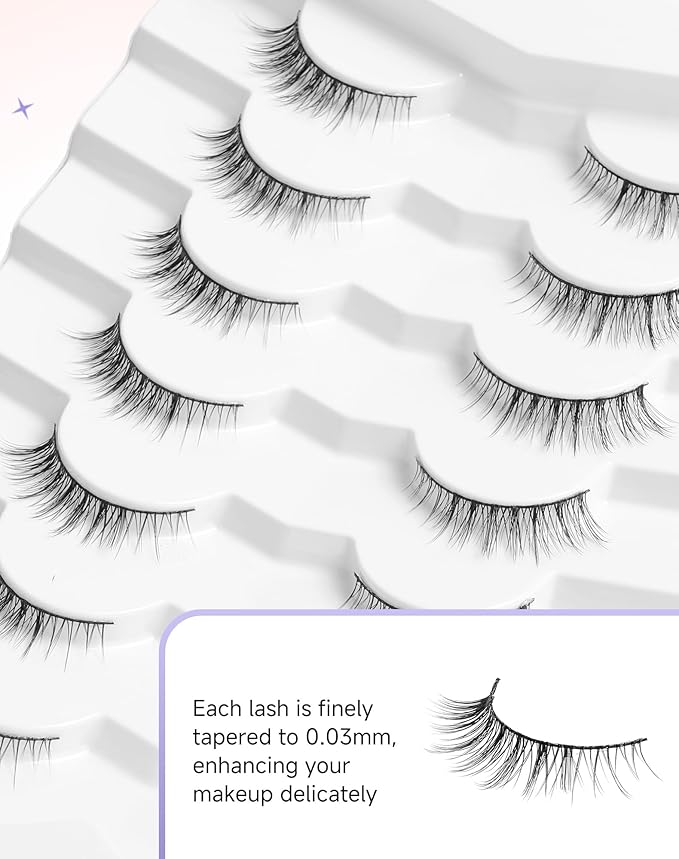 Natural False Lashes Natural Looking False Eyelashes Short Eyelashes Light-09