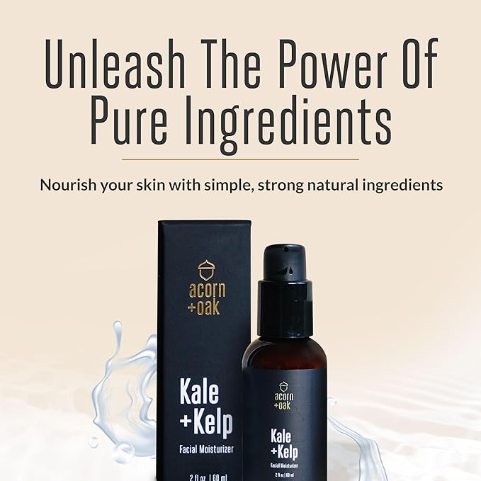 ACORN + OAK Face Moisturizer - Natural Face Lotion with Aloe, Niacinamide, and Vitamin C, Anti-Aging Skin Care, Promotes Elasticity, Reduces Fine Lines, and Brightens Face (2 fl oz)