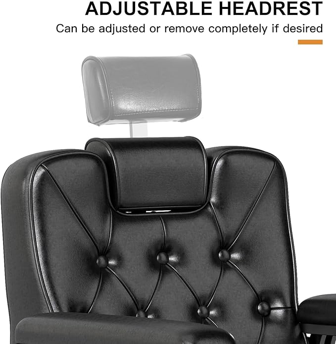 Artist hand Salon Chair, Hydraulic Barber Chairs for Barbershop, Vintage Barber Chair for Hair Stylist, Heavy Duty Barber Chair for Salon Spa Home