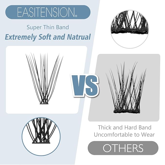 DIY Eyelash Extension Lash Clusters 120 Clusters False Eyelash 3D Effect Individual Natural Lashes Set at Home Eyelash Extension Kit Lashes Pack Mixed