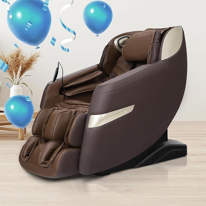 Titan Quantum Massage Chair | Brown | Full Body & Zero Gravity Features | Customizable Massage Programs