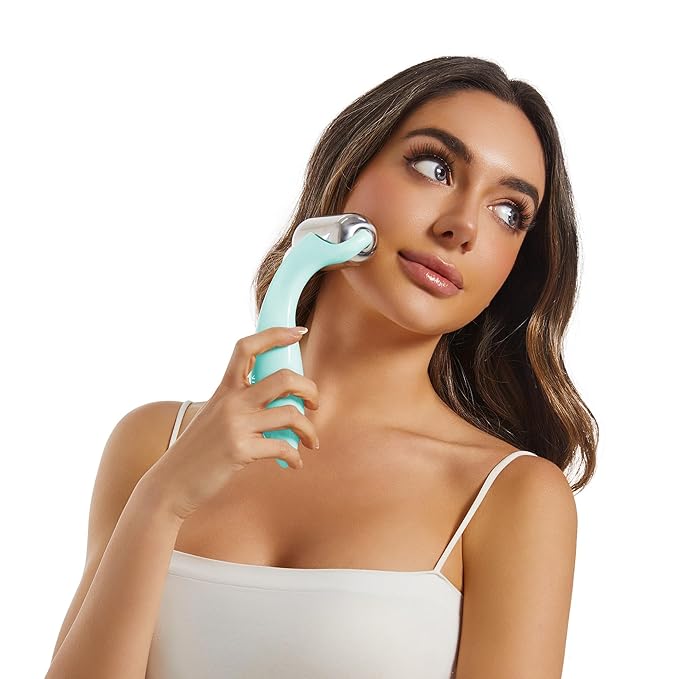 Greenstalk Ice Roller for Face & Eyes – Medical-Grade Stainless Steel Cooling Face Roller for Puffiness Relief, Dark Circles, Skincare Routine – Dual Cold & Warm Therapy, Ergonomic Design (1 unit)