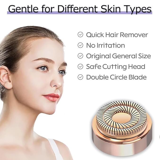 Gen 2 Replacement Heads for Flawless Facial Hair Remover, Shaver Pro Replacement Blades Heads Compatible with Finishing Touch Flawless Hair Removal for Woman Face,As Seen on TV.(6 Pack)