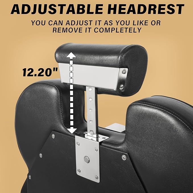 Barber Chair Salon Chairs for Hair Stylist Heavy Duty Hydraulic Reclining for Salon Barbershop Hair Stylist Professional