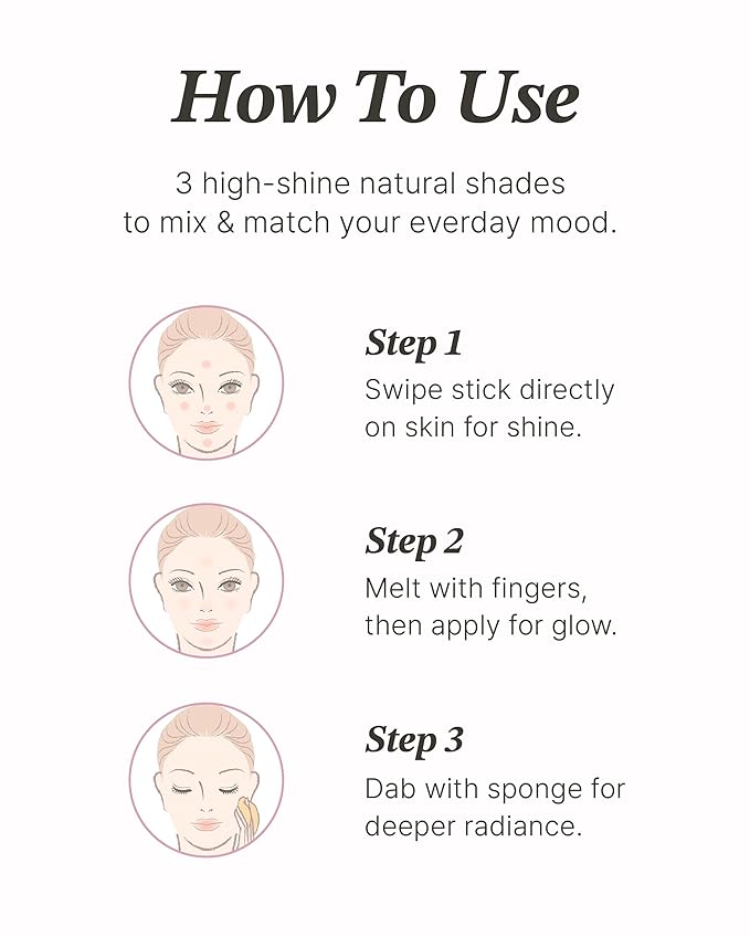 Glint Stick Highlighter (Dewy Moon, 0.24oz) - Multi-Use Illuminator Stick by LG Beauty. Creamy & Blendable Color.