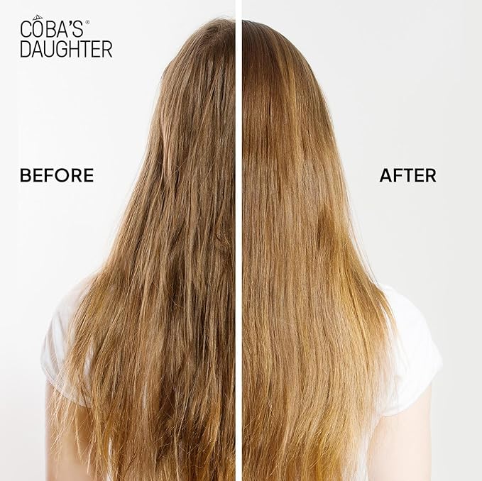 COBA'S DAUGHTER Heat Protectant & Frizz Control Oil | 7 Herbal Oils Infused | Hair Gloss Treatment | Hair Perfume | Nourishing Serum for Curly Hair| Dry Hair | Lavender Scent (1.69 oz)