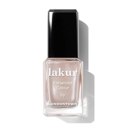 LONDONTOWN lakur Nail Polish - Chip-Resistant, Non-Toxic, Conditions & Hydrates Nails | Shimmery Shimmery Champagne, Pearl, .40 fl oz