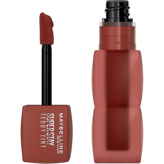 MAYBELLINE Super Stay Teddy Lip Tint, Long Lasting Matte Lipstick for Up To 12HR Wear, Coffee Date, 1 Count