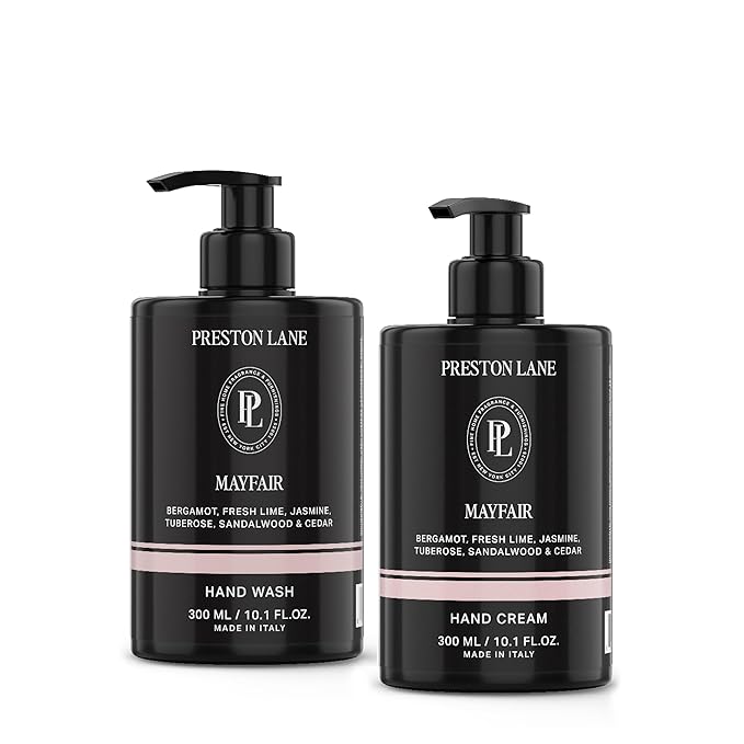 Preston Lane Hand Set, Scented Hand Wash & Cream Duo, Gently Cleanses, Hydrating & Nourishing