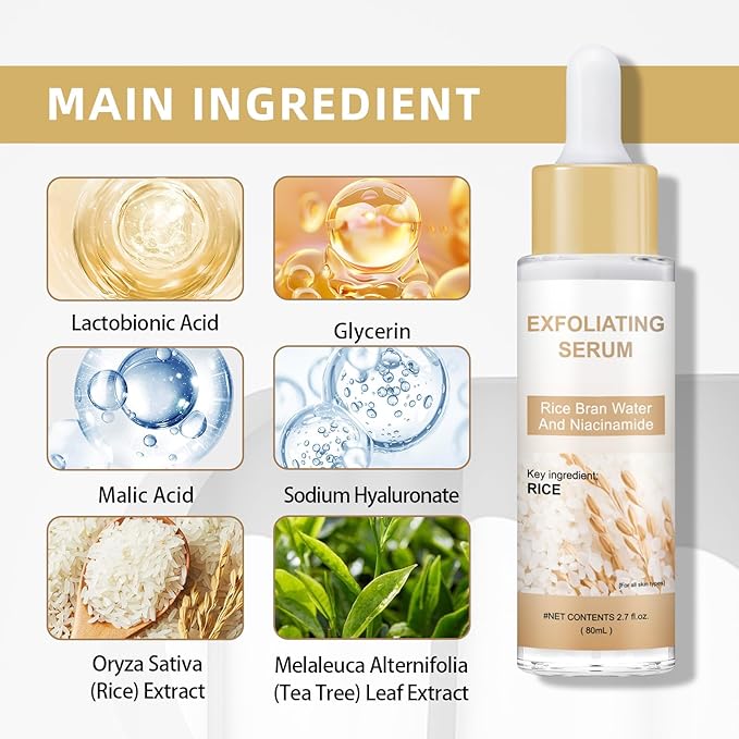 Peel Shot Glow Rice Ampoule Duo – Peel Shot Serums with White & Black Rice Extract, BHA, Niacinamide & Hyaluronic Acid – Exfoliating, Brightening, Moisturizing, Blackhead Remover & Pore Refining