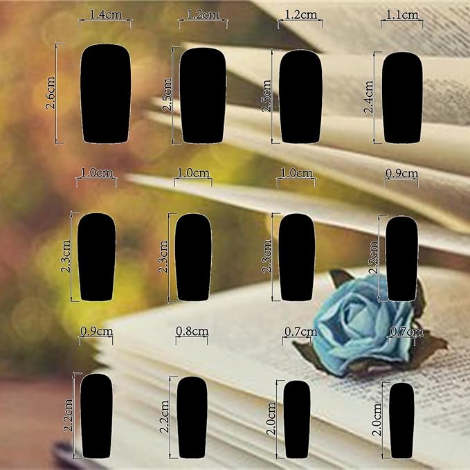 Purple Rose Press on Nails 24Pcs Rose Red Spring Flower Stick on Nails Medium Coffin Acrylic Full Cover False Nails Glossy White Leaves Fake Nails Flowers Gel Glue on Nails for Coquette Women Girls