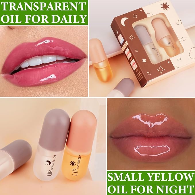 Lip Plumper Set,Lip Plumper Oil Gloss Night