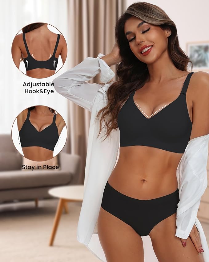 HORISUN Comfortable Seamless Full Coverage Bra for Women Wireless Bras with Soft Support Regular and Plus Size
