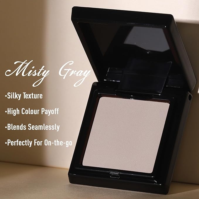 UCANBE Misty Mauve Single Eyeshadow Palette, Neutral Matte Mini Eye Shadow Powder, Highly Pigmented Professional Long-Lasting Waterproof Makeup Pallet