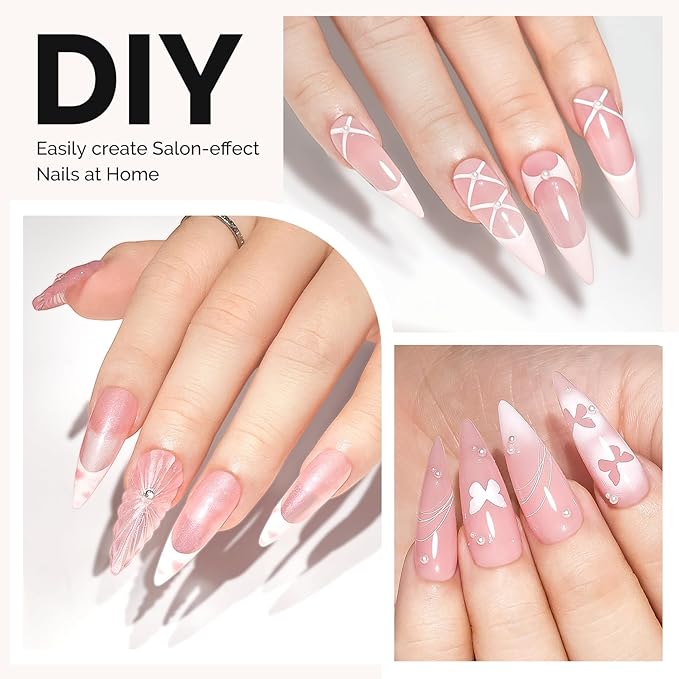 MelodySusie Stiletto X Nail Tips - 300Pcs Clear Acrylic, Half Matte Full Cover Press on Nails for DIY Extension & Salon Use,15 Sizes Pre-Shaped for Long-Lasting Manicure