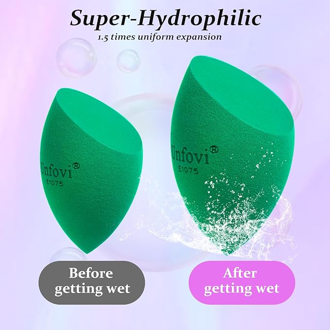 7-Pack Makeup Sponges Set - Angled Teardrop Beauty Blenders, Non-Latex Ultra-Soft & Quick-Dry, Hygienic Cosmetic Sponges for Seamless Liquid/Powder Blending (Multicolor)