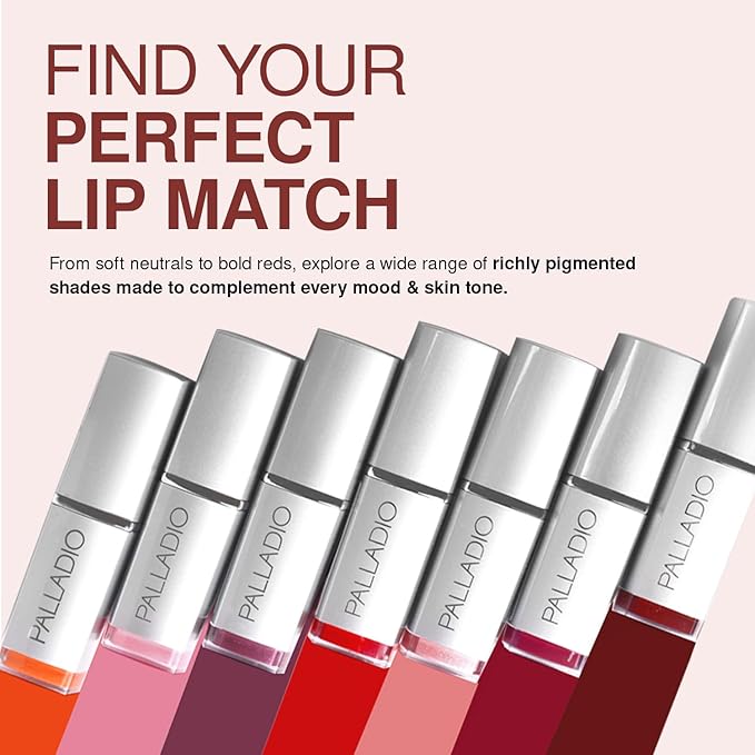 Palladio Herbal Lipstick, Rich Pigmented and Creamy, Infused with Aloe Vera, Chamomile & Ginseng, Prevents Lips from Drying, Combats Fine Lines, Long Lasting Lipstick, Nude