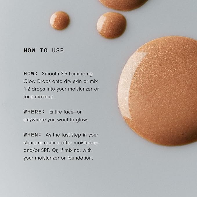 Versed Mood Lighting Glow Drops, Rose - Liquid Blush & Liquid Highlighter Drops with Illuminating Light-Reflecting Pigments for Glowing Skin - Vegan (1 fl oz)