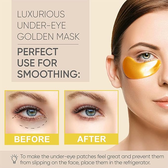 20 Pieces Lip Masks&24K Gold Under Eye Masks,Crystal Collagen Gel Eye Masks,Moisturizing Cherry Blossom Lip Patches Skin Care,Reducing Fine Lines & Dark Circle for Puffy Eyes,Birthday for Women