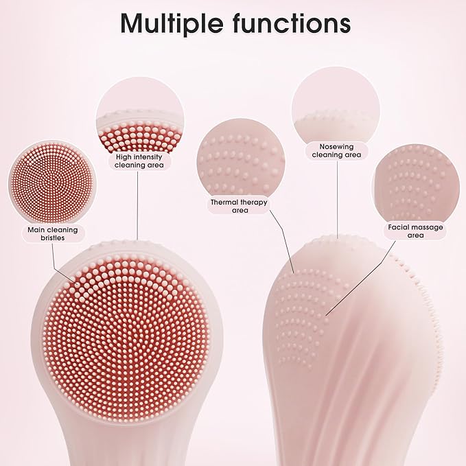 Facial Cleansing Brush,Electric Face Brush Suitable for Men and Women,Fast Cleanse,Exfoliation and Massage,USB Charging