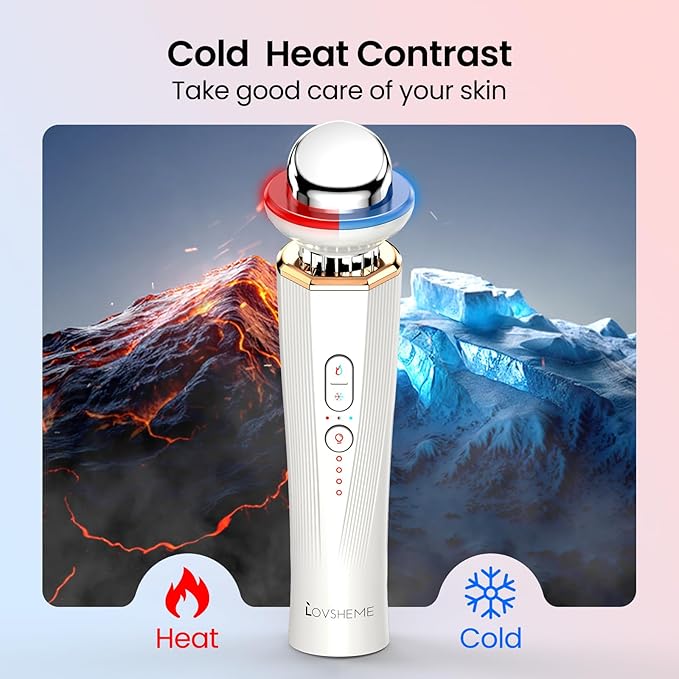 Radiant Renewal Skincare Wand，Models HD-44 face and Eye Massager，4-Color for Face with Heat & Cooling