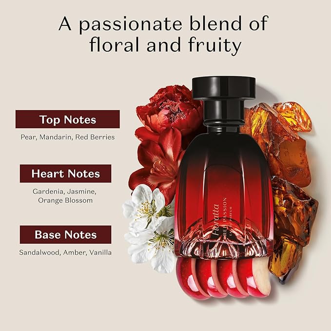 O Boticário Floratta Red Passion Eau de Parfum for Women, Bold Floral Fragrance with Vermont Apple & Amber, Long-Lasting Intensity, 2.5 Ounce (75ml)
