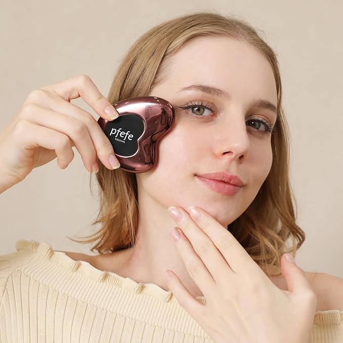 pfefe Stainless Steel Cryo Gua Sha - Gua Sha Facial Beauty Tools - Metal Skin Care Gua Sha for Body SPA Face Neck Eye