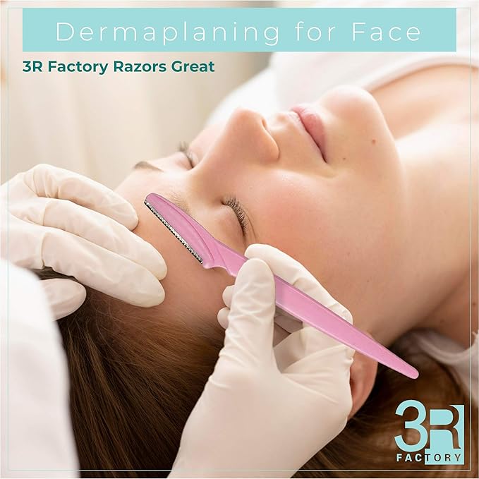 Womens Peach Fuzz Shaver - 3R Factory Ladies Razors for Facial Hair, Face Shaving Razor, Lady Razors for Women Fine Hairs, Eyebrow, Facial & Neck. Come with Safety Cover (Packs of 6)