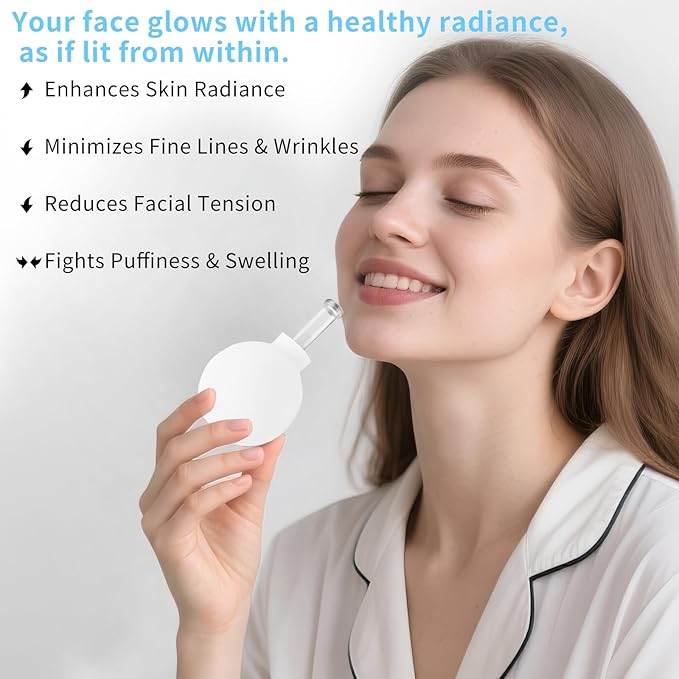 Meifuly Facial Cupping Set, 4 PCS Silicone Vacuum Suction Face Massage Cups, Skin Tightening Kit for Eyes, Face and Body (White)