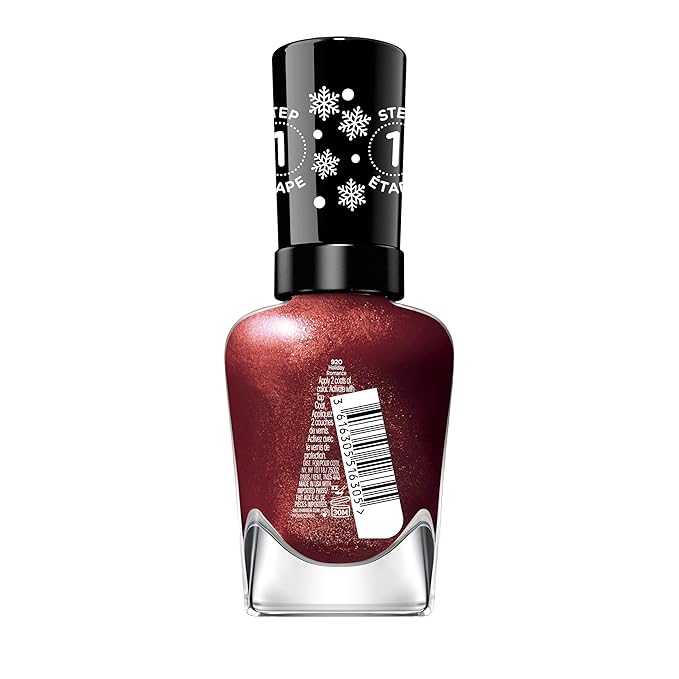 Sally Hansen Miracle Gel, Holiday Romance, Long Lasting, Gel-Like Formula, No UV Lamp Needed, Opaque, Shimmery Red Nail Polish
