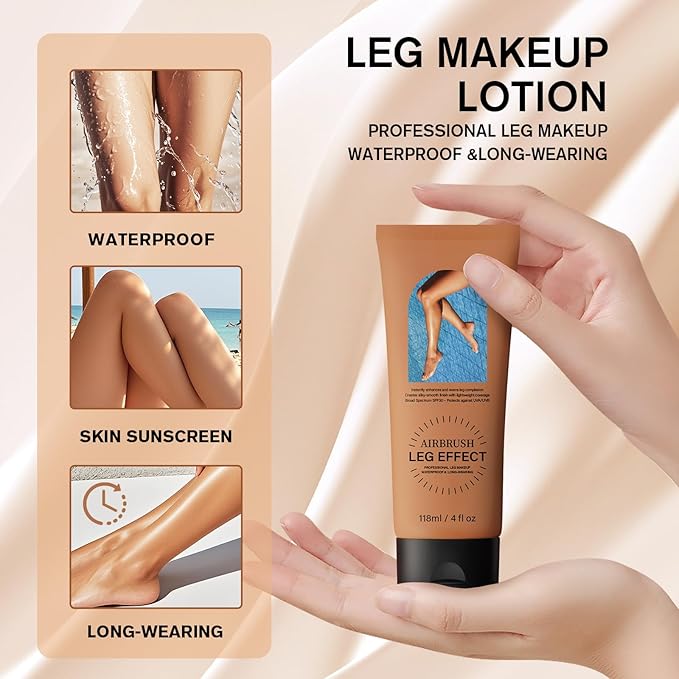 Leg Makeup Waterproof No Transfer,Flawless Looking Leg and Body Scar Cover up Makeup,Waterproof Long Last Easy Application for All Skin Tones. (1# Fairest Glow)