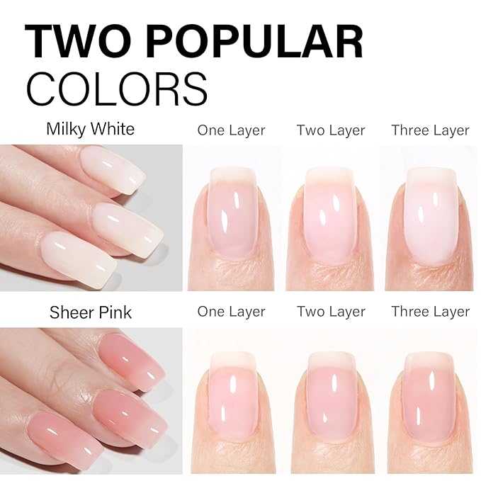 AILLSA Nail Tips and Glue Gel Kit Short Coffin Nail Tips 240pcs with 2 In 1 Nail Glue Base Coat and Nail Dehydrator, Gel Extension Nail Kit with U V Light Top Coat for DIY Home Salon