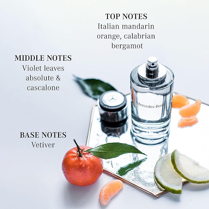 Mercedes-Benz for Men - Long Lasting Cologne for Men - Bergamot, Lemon and Cedar Notes - Everyday Wear Eau de Toilette in Iconic Bottle - 8.1 oz EDT