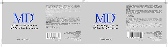 MD Revitalizing Shampoo for Men & Women – Sulphate-Free Hair Thinning Shampoo with Aloe Vera, Chamomile – Hair Loss, Regrowth Anti Thinning Shampoo for All Hair Types
