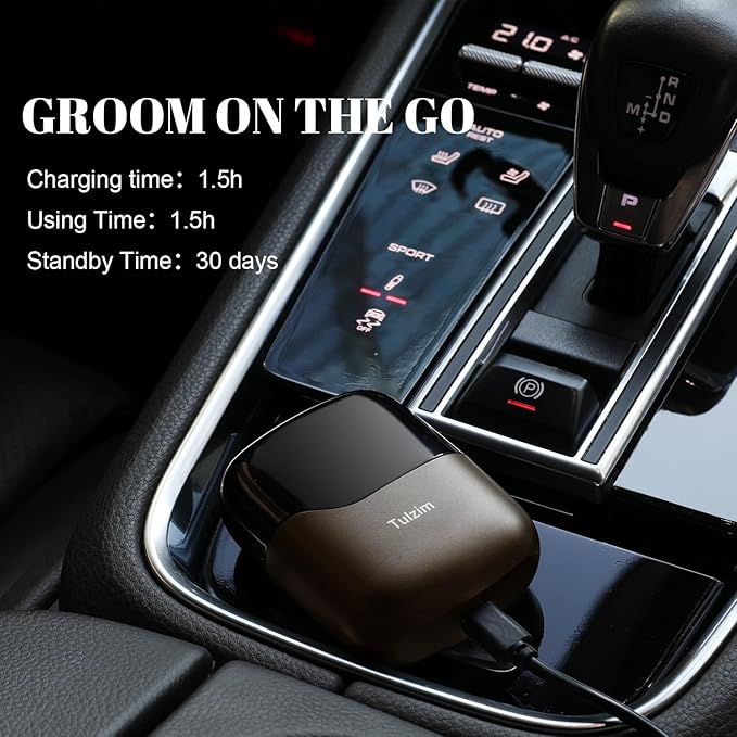 Electric Foil Shaver for Men: Portable Electric Razor for Beard/Face - 3 Floating Blade LED Display USB-C Fast Rechargeable - IPX7 Waterproof for Travel & Home - Brown